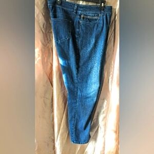 Chico's Denim Cropped Jeans - Gold Zipper Pockets